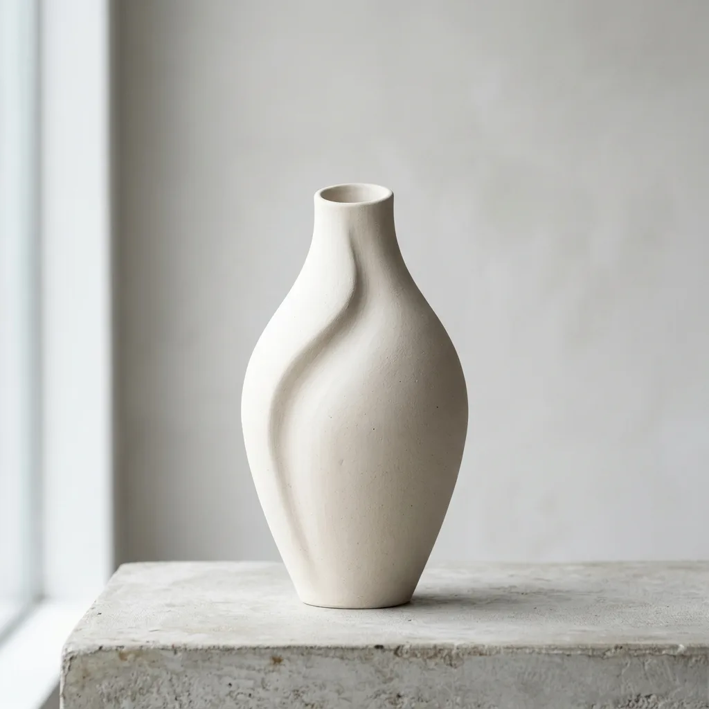 Original handmade ceramic vase photo used as source