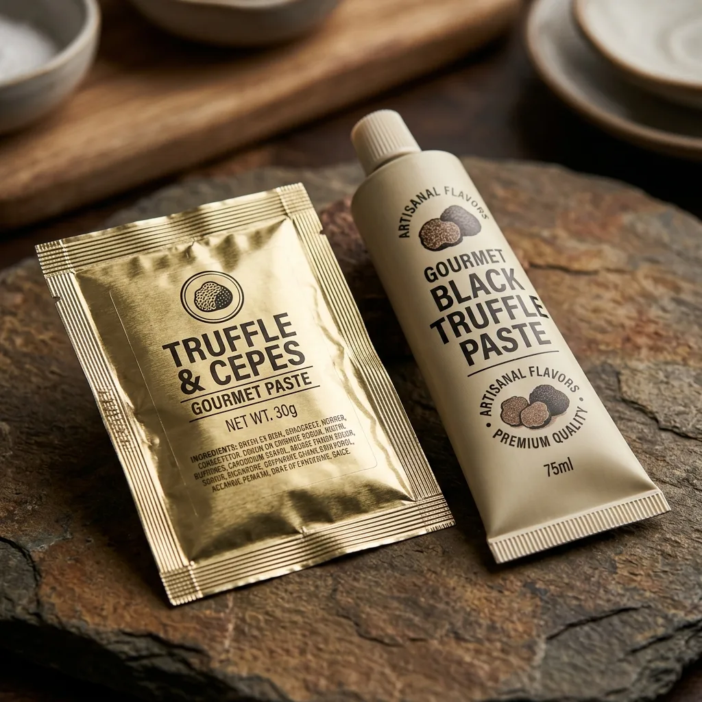 Tubes and sachets — pastes, concentrates, single-serve packets
